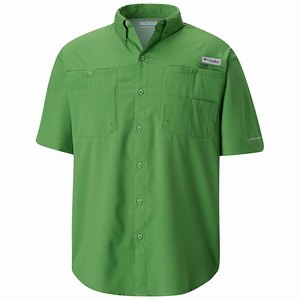 Columbia PFG Tamiami™ II Shortärmad Skjorta Herr Gröna (ZYFWC7029)